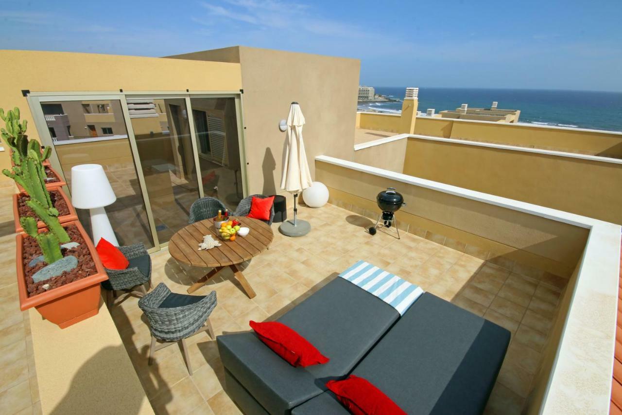 La Perla By Rentmedano Superb Luxury Duplex, Private Roof Terrace, Ocean View, Pool, Wifi And Parking Apartment เอลเมดาโน ภายนอก รูปภาพ