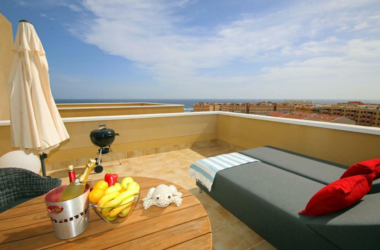La Perla By Rentmedano Superb Luxury Duplex, Private Roof Terrace, Ocean View, Pool, Wifi And Parking Apartment เอลเมดาโน ภายนอก รูปภาพ